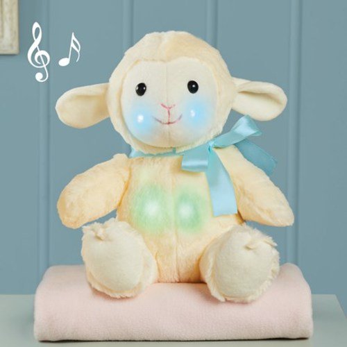 Lighted Musical Singing Plush LambBlue