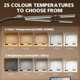 thumbnail image 4 of Lámpara LED de escritorio para oficina en casa, luz de escritorio de doble cabezal brillante de 24 W con abrazadera para el cuidado de los ojos, luz de tareas de arquitecto, 25 modos de, 4 of 7