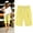 Yellow, variant on XMMSWDLA Women's Elastic Waist Knee Length Casual Cotton Shorts with Drawstring Wine Workout Shorts Women