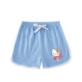 thumbnail image 3 of Traje deportivo informal de Hello Kitty, novedad de verano, pantalones calientes de dibujos animados para niñas, traje superior cómodo de algodón de dos piezas de manga corta para bebé, 3 of 5