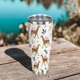 thumbnail image 3 of Giraffe 40oz Tumbler with Handle and Straw, Geometry Floral Cup Coffee Mug Stainless Steel Insulated Water Bottle, Boho Giraffe Gifts for Women Men Girl Birthday Christmas, 3 of 6