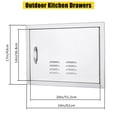 thumbnail image 2 of Puerta de Acceso para BBQ 24"x17", Puerta Exterior para Cocina con Acero Inoxidable 304 Resistente al Clima, 2 of 8