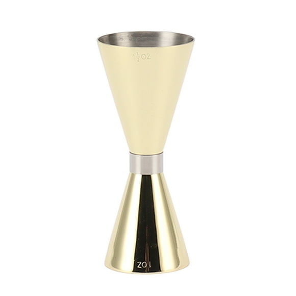 Dual-Sided 304 Steel Measuring Cup for Precise Mixology at Home Parties Golden Titanium Cocktail Jigger