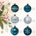 thumbnail image 2 of 30PCS Christmas Ball Ornaments for Xmas Tree Decor 2.36" Shatterproof Christmas Tree Decorations with Hanging Rope Multi Color (Dark Green & White, 2 of 6