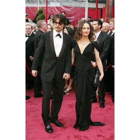Johnny Depp Vanessa Paradis At Arrivals For Red Carpet - 80Th Annual Academy Awards Oscars Ceremony The Kodak Theatre Los Angeles Ca February 24 2008 Photo By Emilio FloresEverett Collection