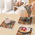 thumbnail image 5 of Burnt Orange Green Pot Holders for Kitchen Heatproof Potholder, 5 Pack Vintage Abstract Flowers Hot Pads Multipurpose Oven Pads Cloth Potholders Trivet for Cooking Baking, 5 of 8