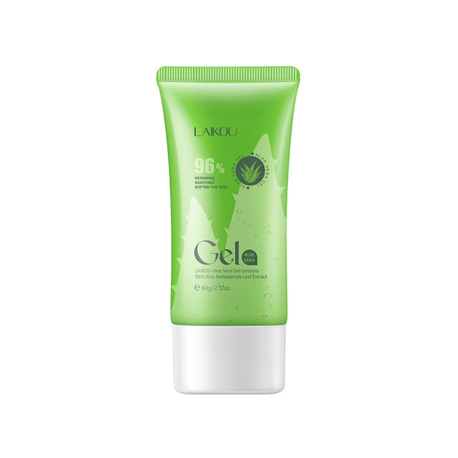 Organic Aloe Vera Gel for Face, Skin, Hair & Sunburn Relief Pure Aloe Vera Vegan 60g with Pure Aloe From Freshly Cut -