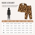 thumbnail image 4 of Honeii Brown Plaid Sunflower print Women's Pajama Sets Long Sleeve Button Down Sleepwear Nightwear Soft Pjs Lounge Sets-X-Large, 4 of 7