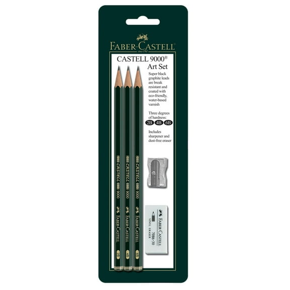 Faber-Castell 9000 Art Set, 6 Pack