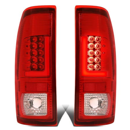 F150 Super Duty - for 97-07 ford f150 / super duty styleside pair of 3d led bar tail brake lights (chrome housing red lens)