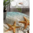 thumbnail image 5 of Summer Beach Scene Starfish Ocean Fitted Round Tablecloths Elastic Edged Table Covers 45"-54",Water Ripple Sea Waves Waterproof Dining Room Kitchen Table Cloth for Holiday Party Tables Decor, 5 of 8