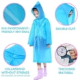 thumbnail image 2 of Capas de lluvia para niños, capas de lluvia impermeables para niños, chubasqueros portátiles reutilizables para niños y niñas de 6 a 12 años, escuela, camping, emergencia (2 piezas) Ormromra ZJWJ050, 2 of 7