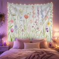 thumbnail image 2 of Floral Garden with Vertical Arrangement Wildflowers, Nostalgic Vintage for Botanical Art Lovers, Wall Decor, Valentine'S Day Gift, Tapestry Wall Hanging for Dorm and Living Room, 2 of 7