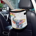 thumbnail image 6 of Qxltty Elephant Color Spraying Car Trash Can with Lid Vehicle Backseat Hanging Leak Proof Storage Bin, 6 of 7