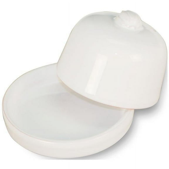 Terra Cotta Garlic Baker White