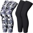 thumbnail image 1 of CNKOO 2 Paires de Manches de Compression pour Jambes Manches Longues Sport Cyclisme pour Hommes Femmes Course Basketball, 1 of 6