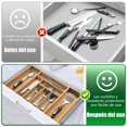 thumbnail image 3 of Organizador de Utensilios, Bandeja para Cubiertos Expandible con 8 Compartimentos, Organizador de Cubiertos para Cocina, Dormitorio, Sal&oacute;n, Vajilla, 3 of 7