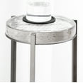 thumbnail image 3 of Kate and Laurel Aguilar Modern Drink Table, 9 x 9 x 23, Gray Gunmetal with Clear Glass, Unique Round Glass Accent Table for Small Spaces, 3 of 8