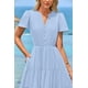 thumbnail image 4 of Vestido PRETTYGARDEN para mujer, midi, casual, con cuello en V y bolsillo, 4 of 9