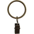 thumbnail image 3 of 36 Pack Rings Curtain Clips Strong Metal Decorative Drapery Window Curtain Ring with Clip Rustproof Vintage Compatible with up to 1 Inch Drapery Rod Bronze, 3 of 5