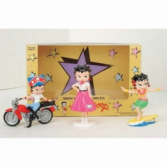 Betty Boop Mini Collectible 4" Tall Doll Vintage Y2K Antique 2000's Box of 3