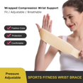 thumbnail image 2 of GHSDFBB Support de Poignet Compression Attelle de Poignet Élastique Ajustable Soutien du Canal Carpien pour Sports Protection, Entraînement Physique, Arthrite, Tendinite Soulagement de la Douleur Taille Unique pour Main Gauche Ou Droite, 2 of 7