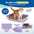 thumbnail image 5 of Kitty Go Here Senior Cat Litter Box for Cats Who Can't Cope With A Traditional Litter Box Lavender, 5 of 8