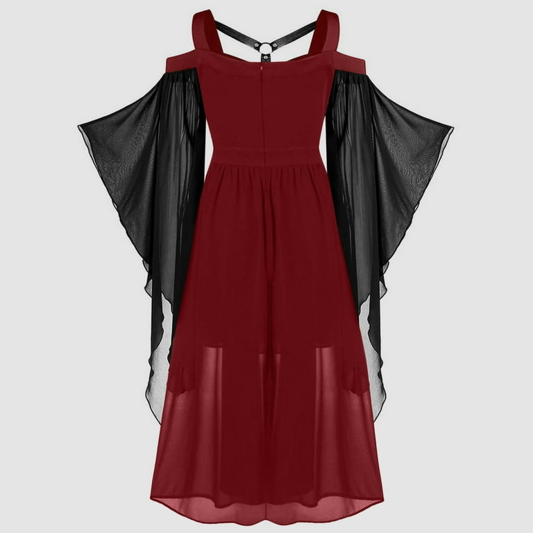 green emerald velvet dress Women's Daniel Fit and Flare Cold Shoulder Sleeved Mesh Silk Long Length Dress S/M/L/Customize Pale Blue Mean Blvd Pale Blue / M main image 1