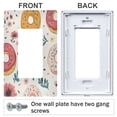 thumbnail image 3 of Yayeee Rocker Switch Wall Plate 2-Gang 4.7"x4.6" Home Decorative Outlet Cover, Pink Donut, 3 of 6