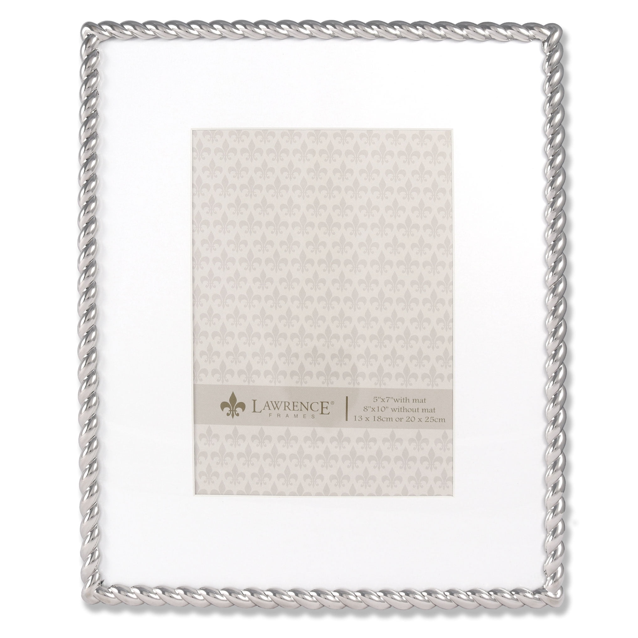 Silver Colored 5 X 7 Rope Design Picture Frame 
