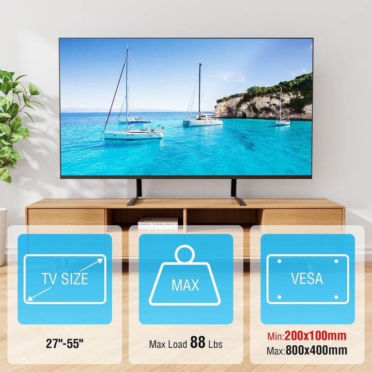 HOMOUNT Universal Table Top TV Stand, 27-55 Inch photo 2