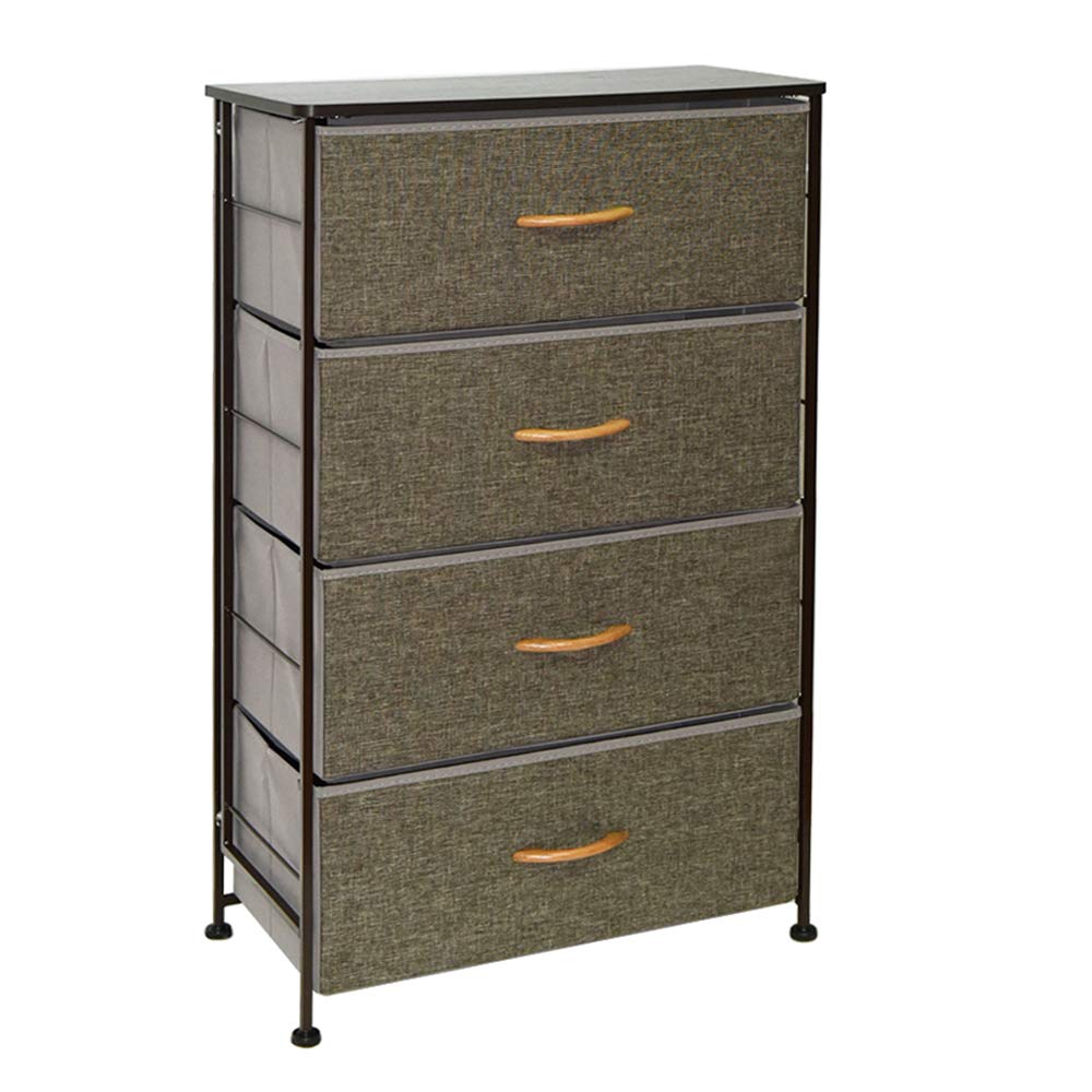 WAYTRIM Fabric 4 Drawers Storage Organizer Unit Easy Assembly, Vertical
