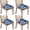 Blue And Grey-3, variant on Blue and Grey Abstract Art Artwork Seat Covers for Dining Room Chairs Set Of 4,Stretch Printed Washable Chair Seat Cover with Elastic Ties and Button,Removable Waterproof Couch Cushion Covers