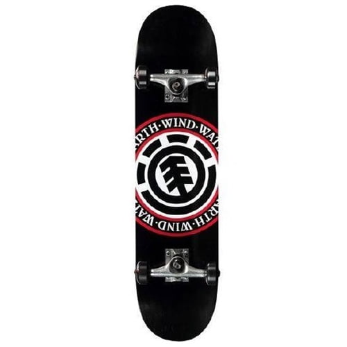 Element Section Skateboard Complete Black Red White 7.7 