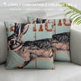 thumbnail image 3 of Vintage Farmhouse Throw Pillow Covers  Set of  Blue Stripe Hare Retro Farm Fresh Spring Summer Decor Rabbit Pillow Case Cushion for Sofa Couch, 3 of 5