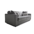 thumbnail image 2 of Casabianca Home RESERVE Queen size sofa bed in gray linen fabric and black feet., 2 of 5