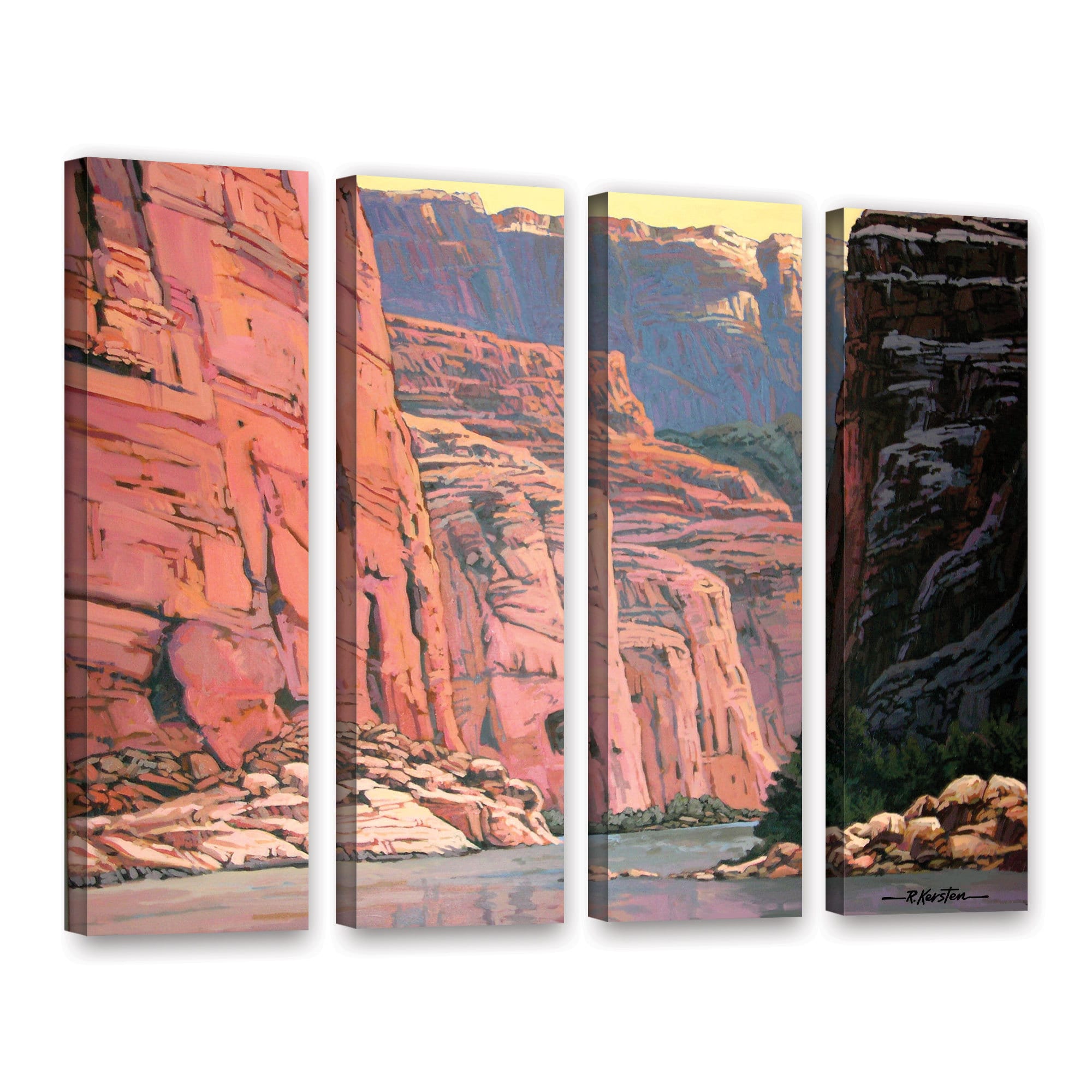 ArtWall Rick Kersten "Colorado River Walls" 4-Piece Gallery-wrapped Canvas Set