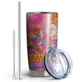 thumbnail image 2 of 20 Oz Pioneer Flower Coffee Tumbler Double Wall Insulated Stainless Steel Water Bottle | Metal Reusable Thermoses Flask with Cup Cap | Leak & Sweat Proof with Anti-Dust Lid, 2 of 7
