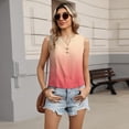 thumbnail image 5 of cotton linen tops for women Sleeveless Shirt Button V Neck Trendy T-Shirts Summer Lightweight Beach Vacation Outfits, 5 of 5