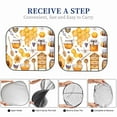 thumbnail image 5 of Kdxio Honey Bee Set Print 2-Piece Sun Shade Front Windshield - Foldable Car Front Window Sunshades for Most Sedans SUV Truck, 5 of 6