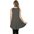 thumbnail image 4 of Womens Sleeveless A-line Tank Tunic Top, 4 of 4