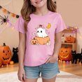thumbnail image 3 of Futezty Kids Girls Boys T Shirts Short Sleeve Halloween Pumpkin Tops Shirt Casual Tee for Base Layer Fall Tops Tees 12M-14T, 3 of 5