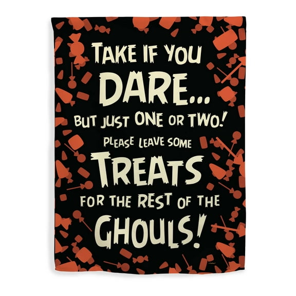 ThisWear Halloween Flag Home Decor Trick or Treat Warning Dark Humor Vertical House Flag Multi