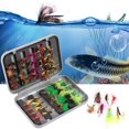 thumbnail image 6 of Sarapandan 40PCS Multi-color Mixed Simulate Fly Fishing Hook Fish Lure Bait Artificial Feather Wing, 6 of 8