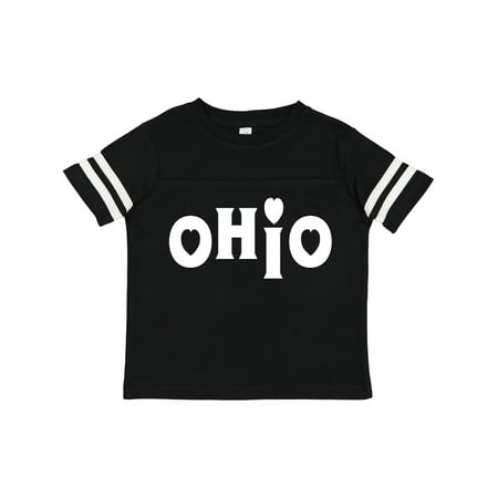 

Inktastic Ohio Hearts White Text Gift Toddler Boy or Toddler Girl T-Shirt