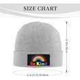 thumbnail image 3 of Be Kind LGBT Pride Rainbow Beanie Hat Men Winter Warm Hat Women Knit Stocking Hat Slouchy Skull Cap Knitted Hat Black, 3 of 8