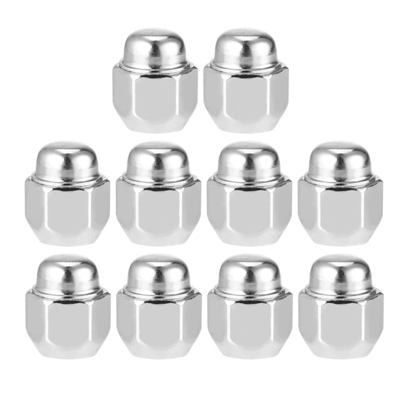 Unique Bargains 10 Pcs M12 x 1.25 Wheel Lug Nuts for Honda Accord 1976-1981 for Subaru Impreza 1993-2021 Silver Tone