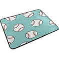 thumbnail image 3 of Coolnut Blue Baseball Pattern Doormats Bathroom Floor Mat Lightweight Non-Slip Area Rugs Entrance Front Door Rug for Outdoor Garden Kitchen Bedroom 23.6" x 15.7" Home Decor, 3 of 7