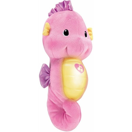 Fisher-Price Soothe & Glow Seahorse, Pink, with Lights &