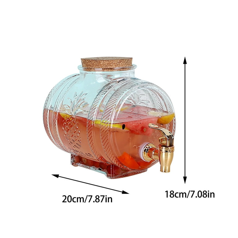 0.8 Gallon Glass Water Dispenser with ABS Spigot， 100% Leakproof